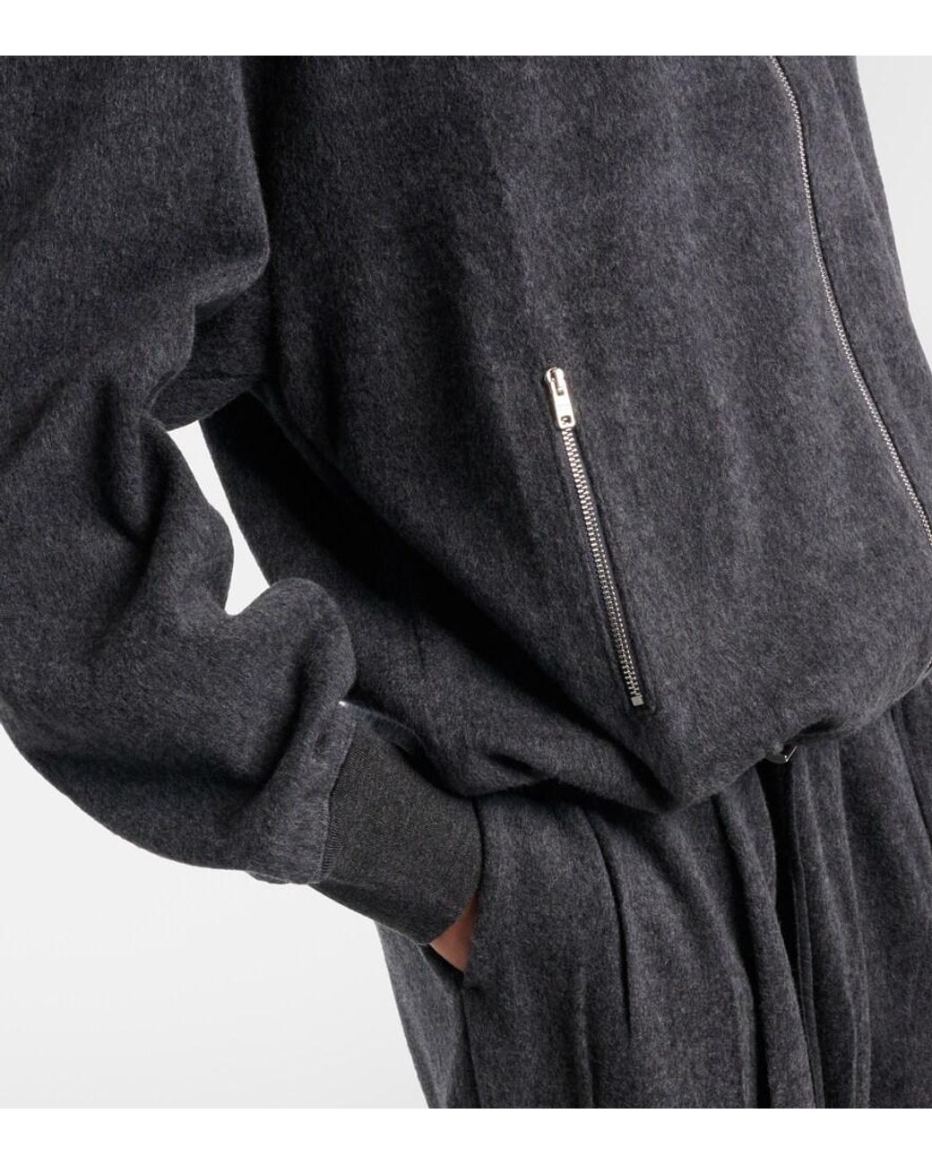 Prada Black Wool And Cashmere Blouson Jacket