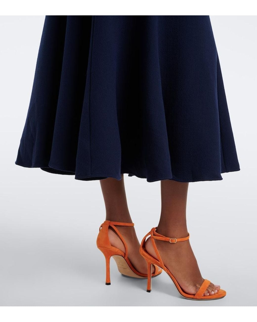 Roland Mouret Blue Bow-Detail Wool Crepe Cocktail Dress