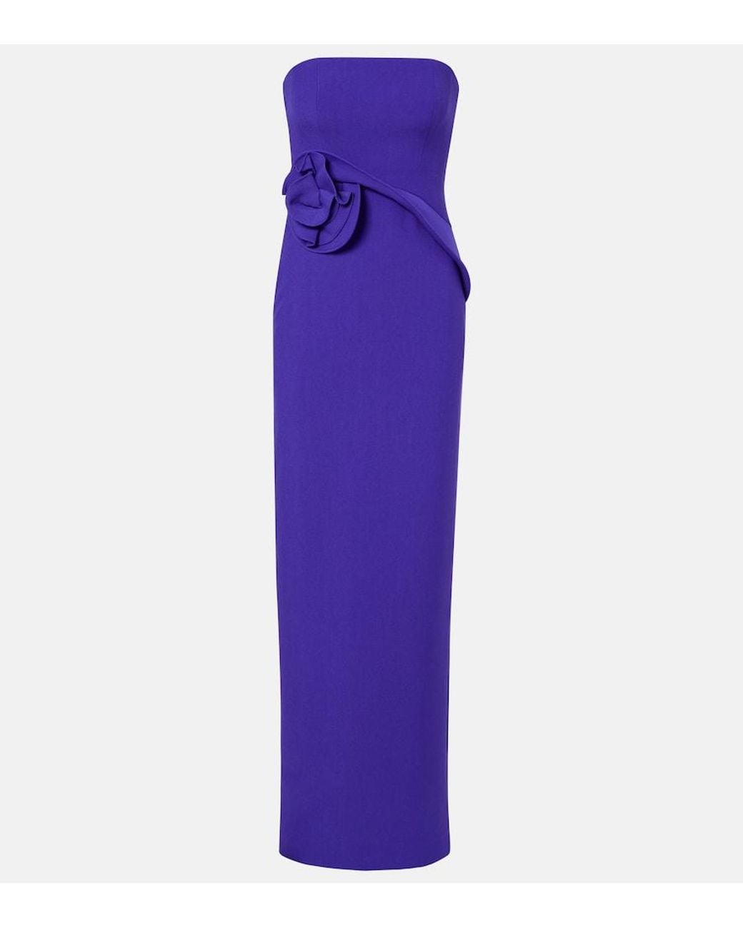 Roland Mouret Floral-Applique Gown in Purple | Lyst UK