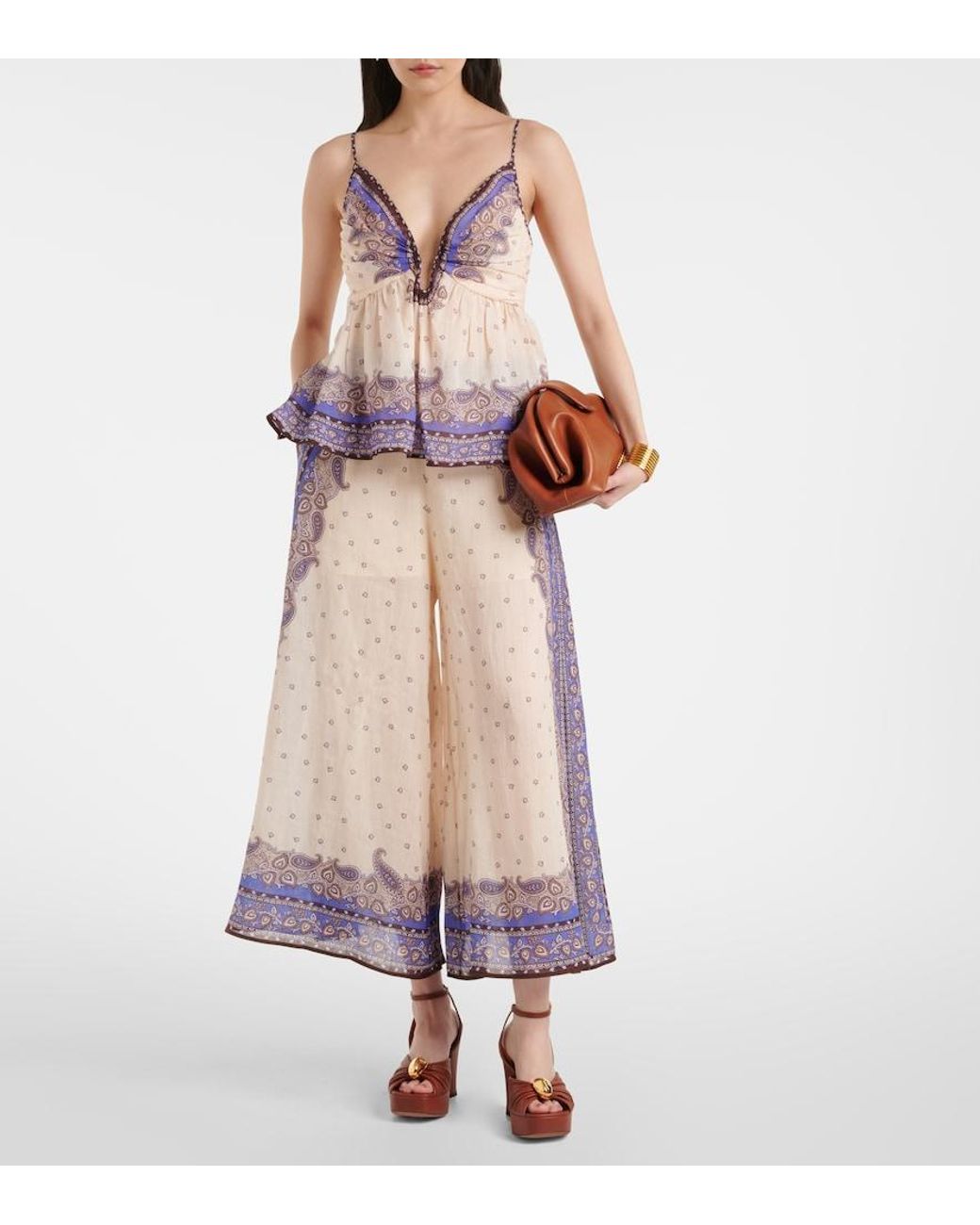 Zimmermann Natural Maxine Printed Top