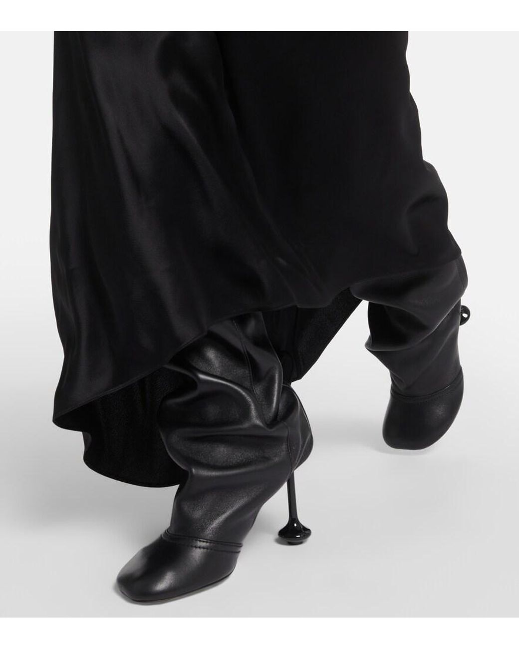 Loewe Black Lambskin Knee-High Boots