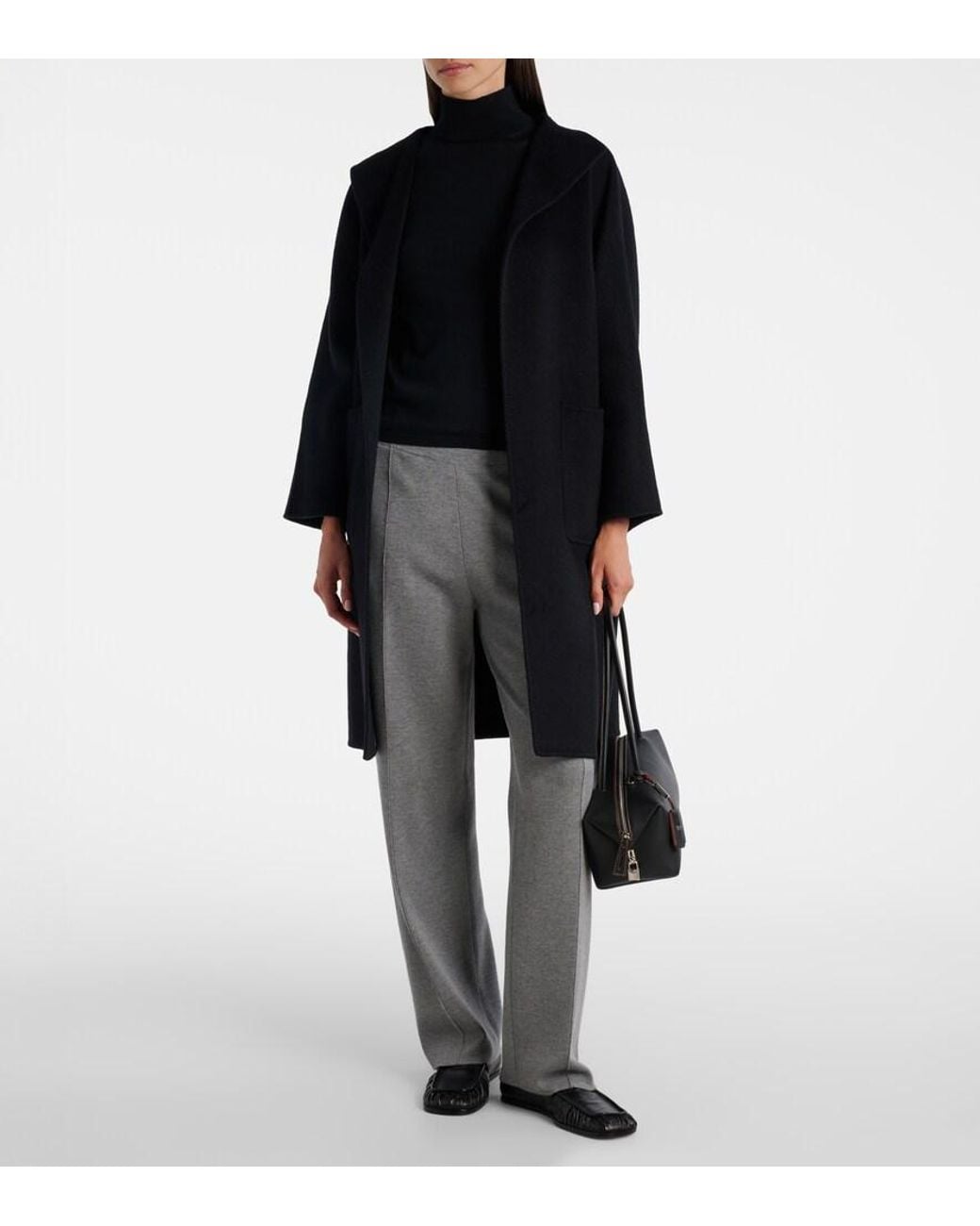 Max Mara Gray Arno High-Rise Sweatpants