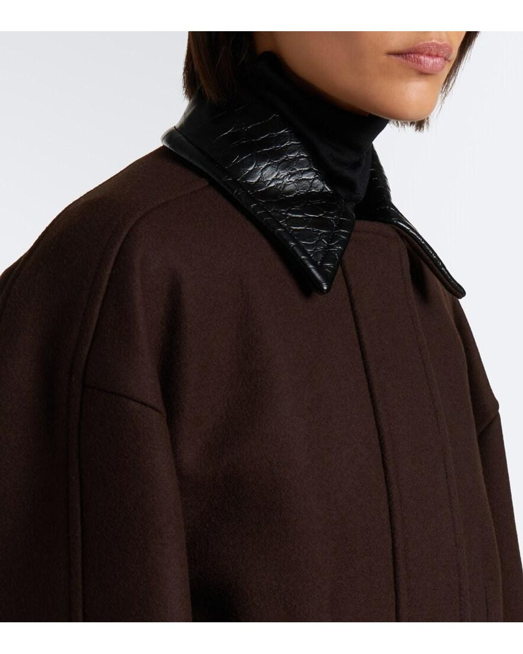 Sportmax Black Cropped Virgin Wool Jacket