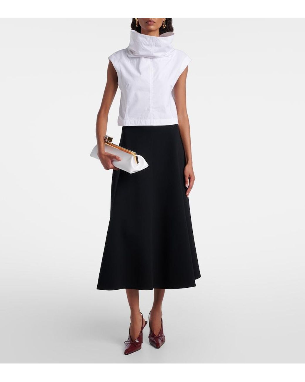 Jacquemus Black Triangle Midi Skirt