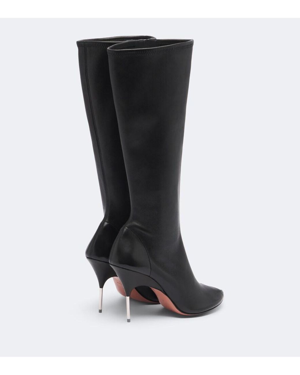 AMINA MUADDI Black Bruna Leather Knee-High Boots