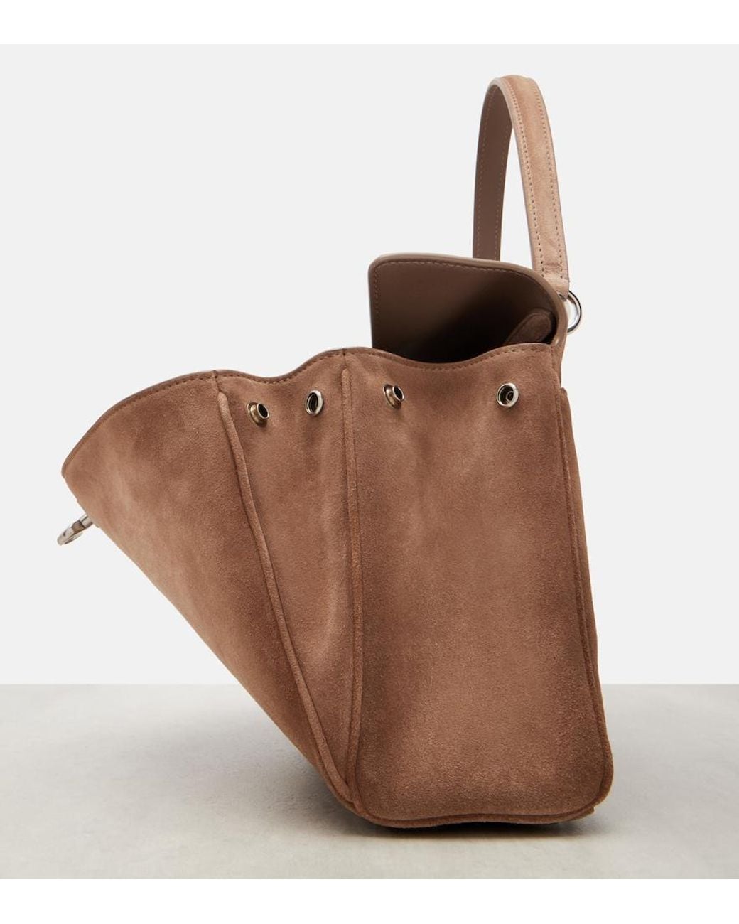 Balenciaga Brown Rodeo Small Suede Top-Handle Bag