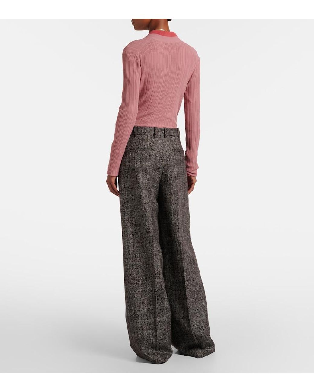 Joseph Gray Hawley Virgin Wool Wide-Leg Pants