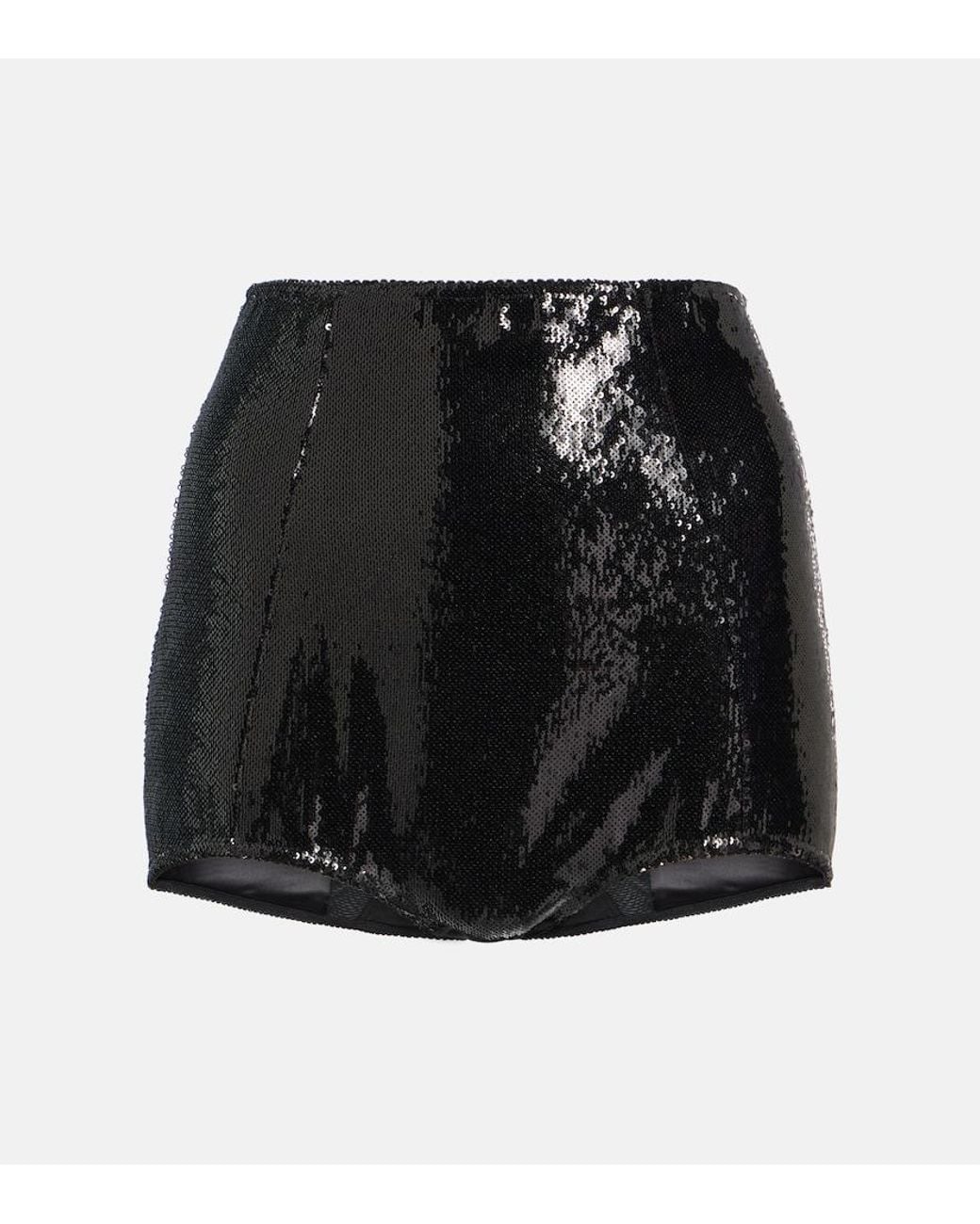 Dolce & Gabbana Black High-Waisted Shorts