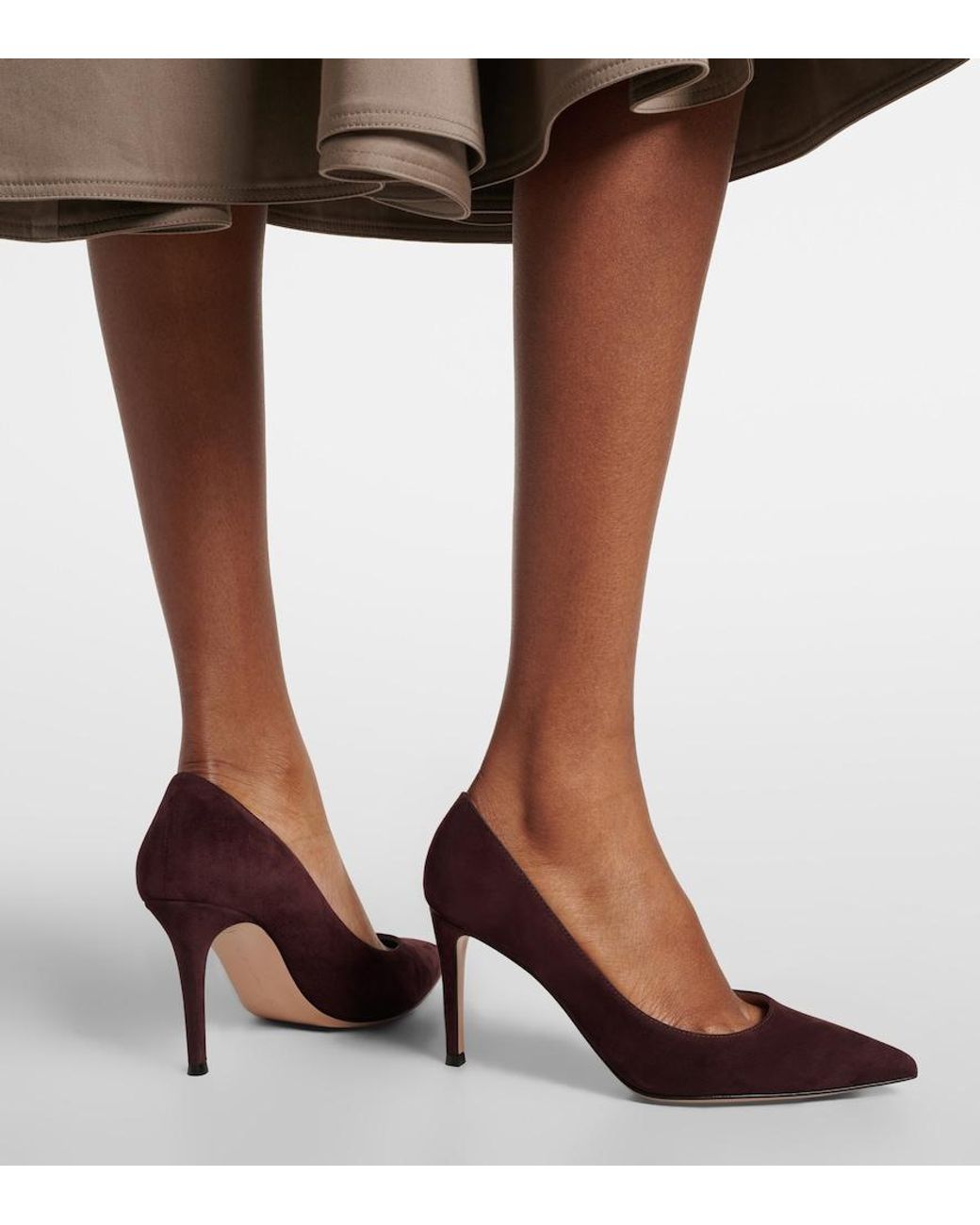 Gianvito Rossi Brown Gianvito Suede Pumps