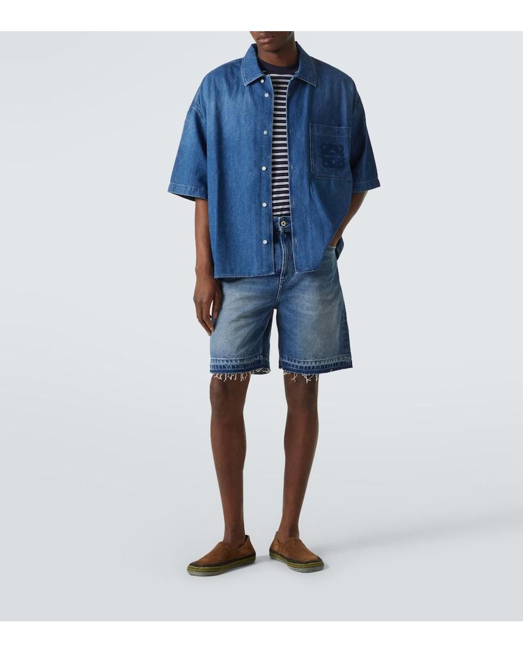 Loewe Blue Paula's Ibiza Denim Shorts for men