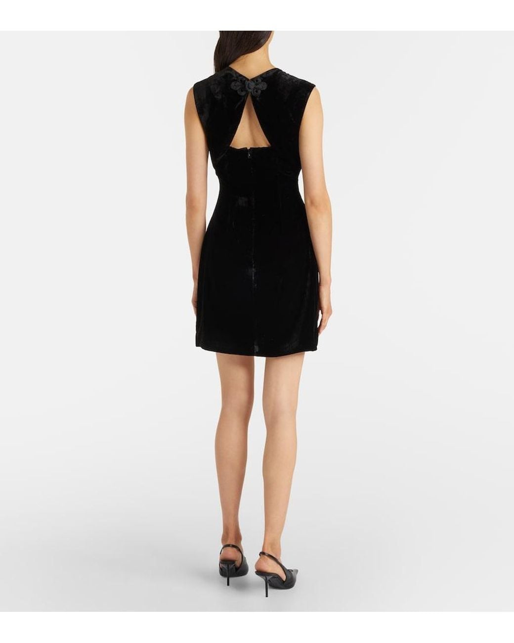 Veronica Beard Black Svetlana Velvet Minidress