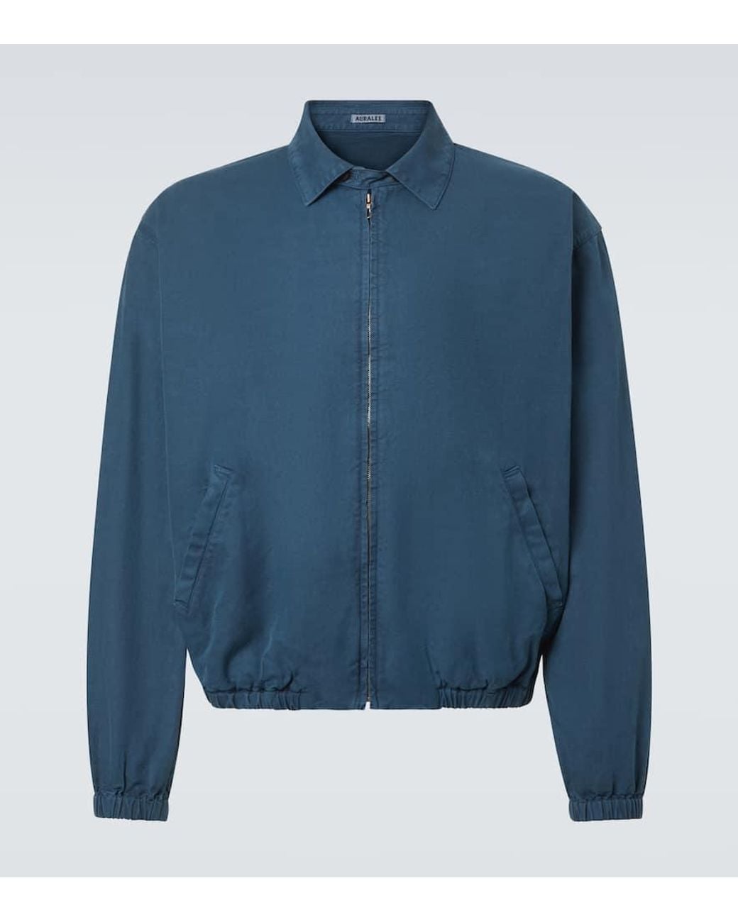 AURALEE Cotton Gabardine Blouson in Blue for Men | Lyst