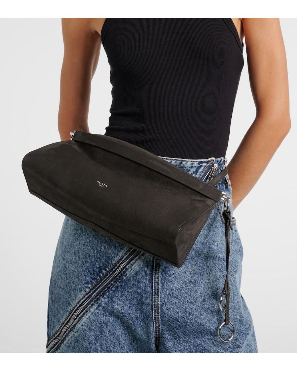 Alaïa Black Le Click East West Medium Shoulder Bag