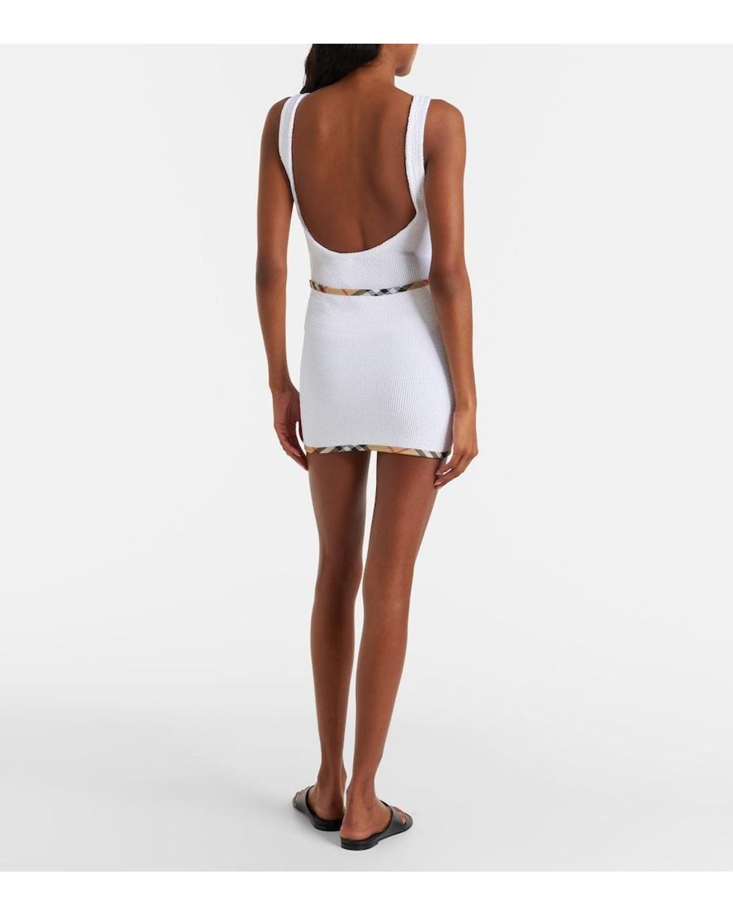Burberry White X Hunza G Devyn Beach Cover-Up
