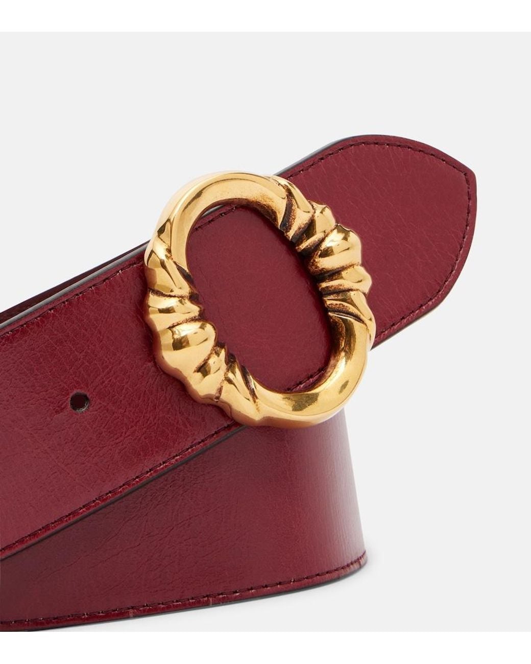 Etro Red Guertel Aus Leder