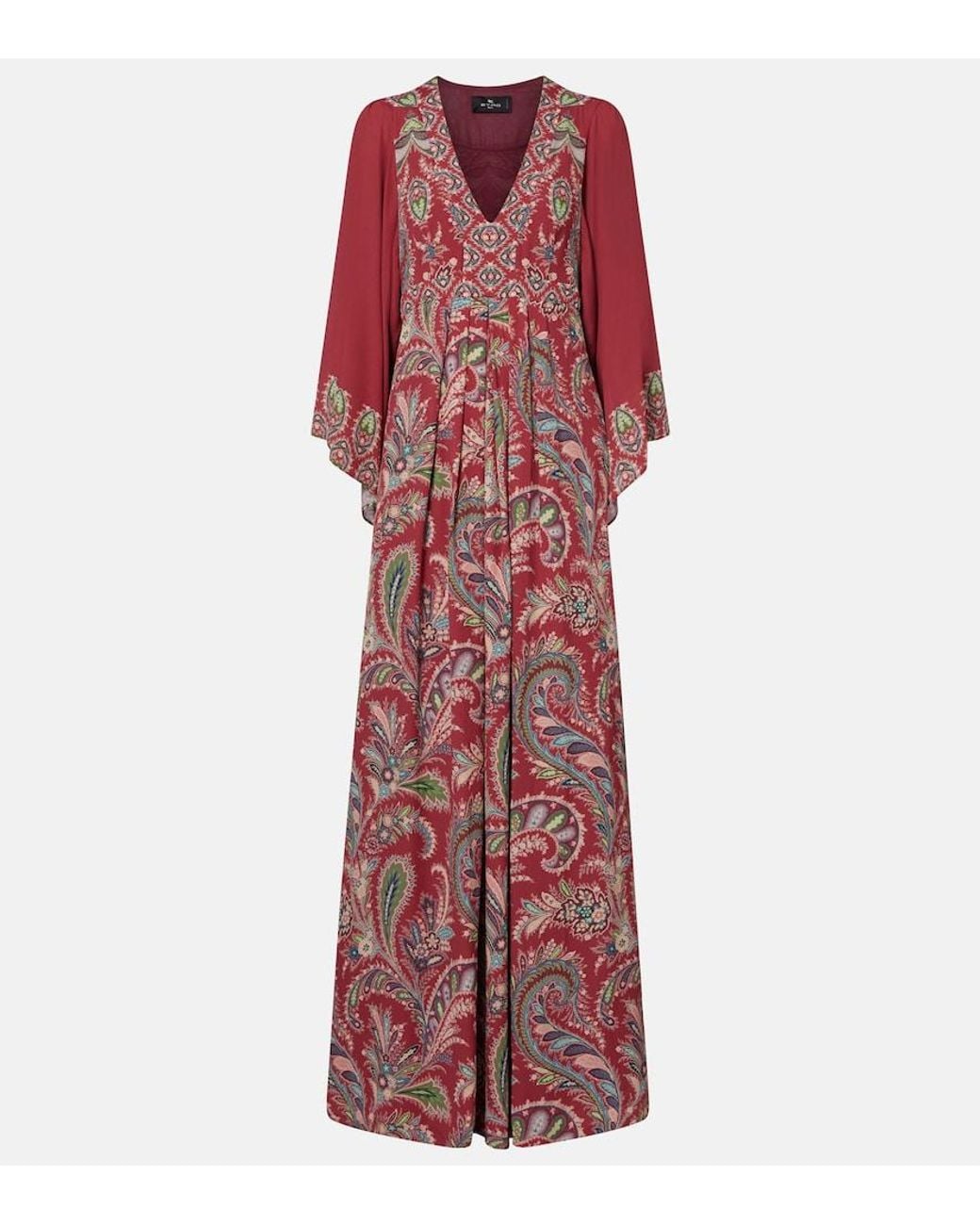 Etro Red Paisley Maxi Dress