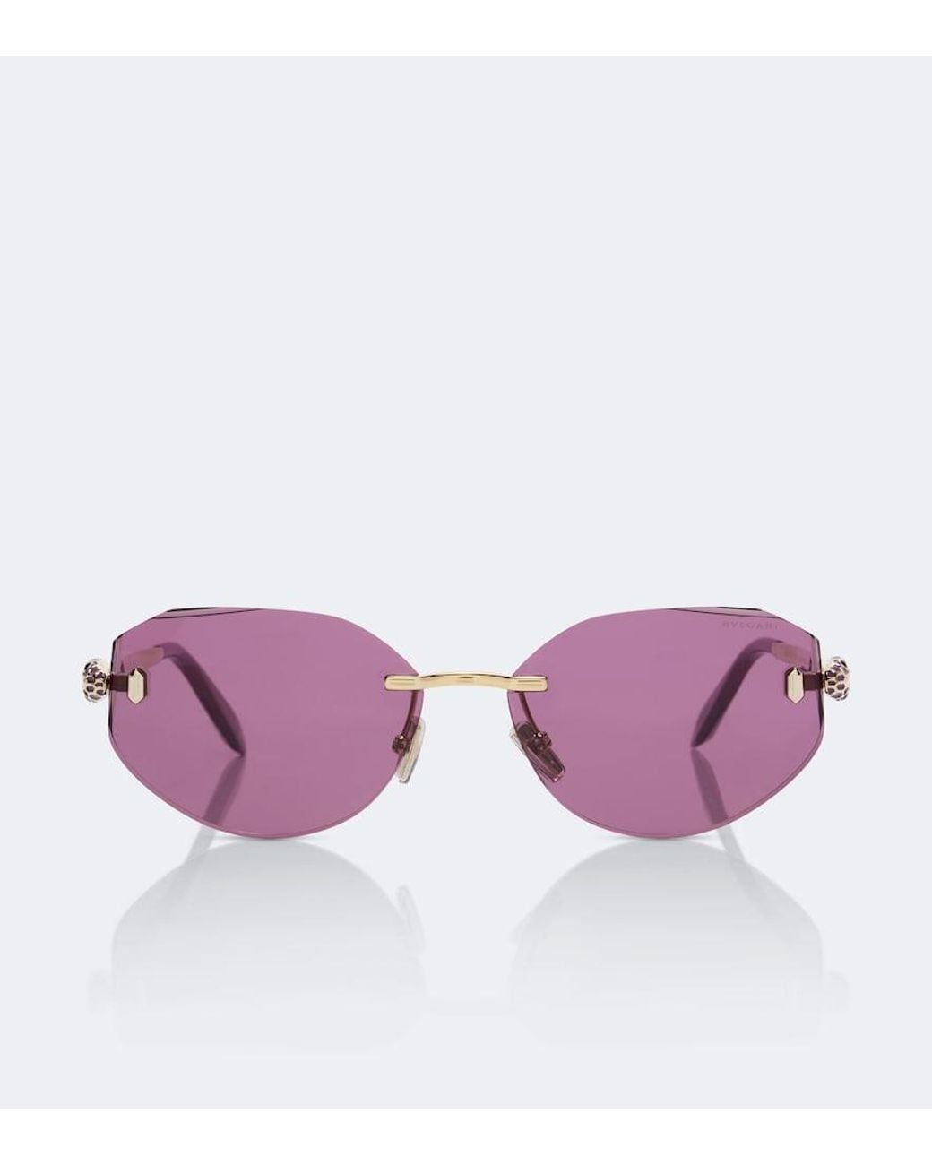 BVLGARI Purple Serpenti Forever Oval Sunglasses