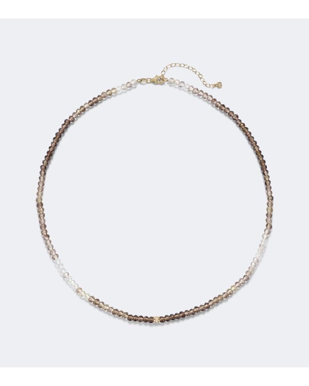 Sydney Evan Metallic 14Kt Beaded Necklace With Labradorite And Diamonds for men