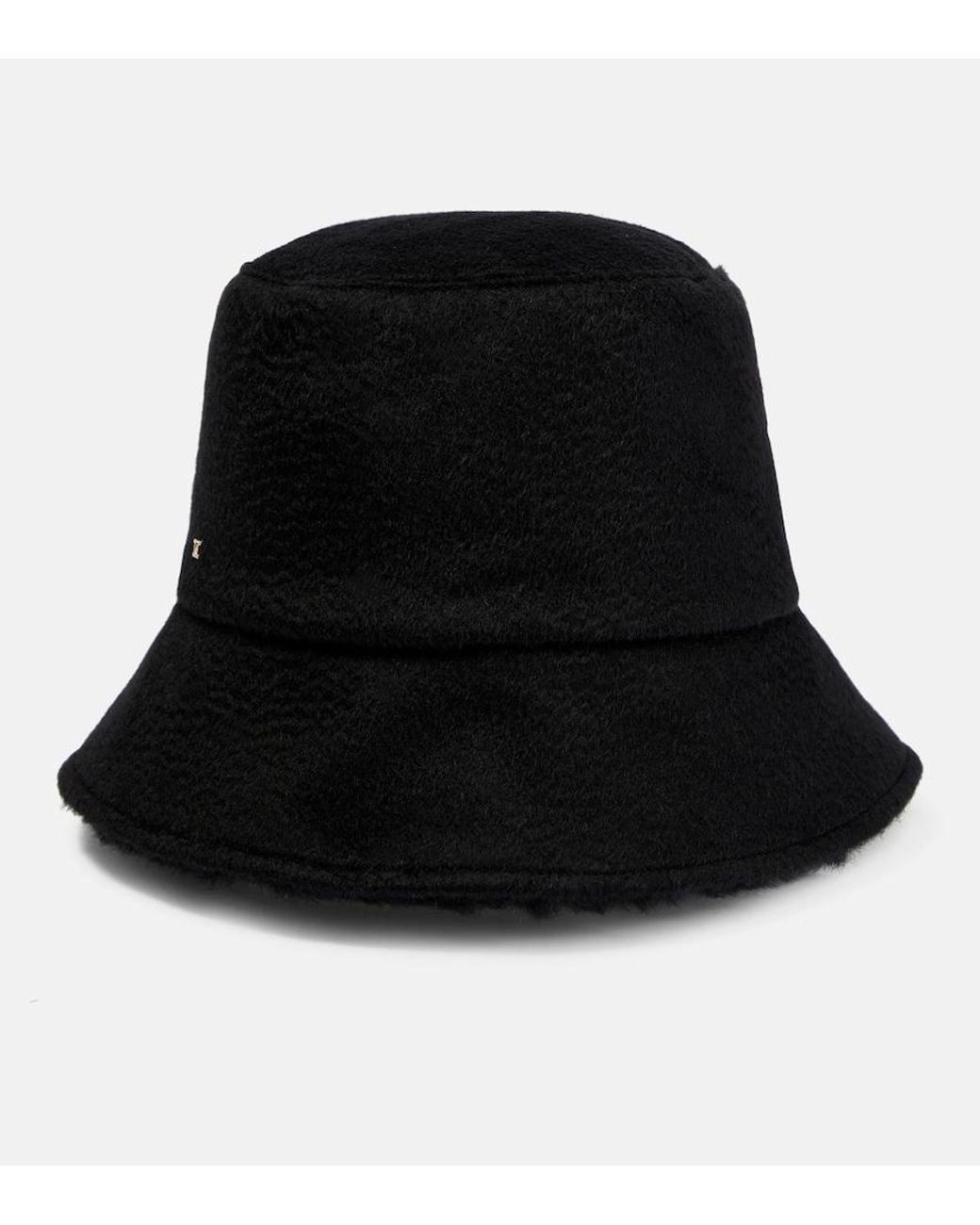 Max Mara Black Fiducia Logo Bucket Hat