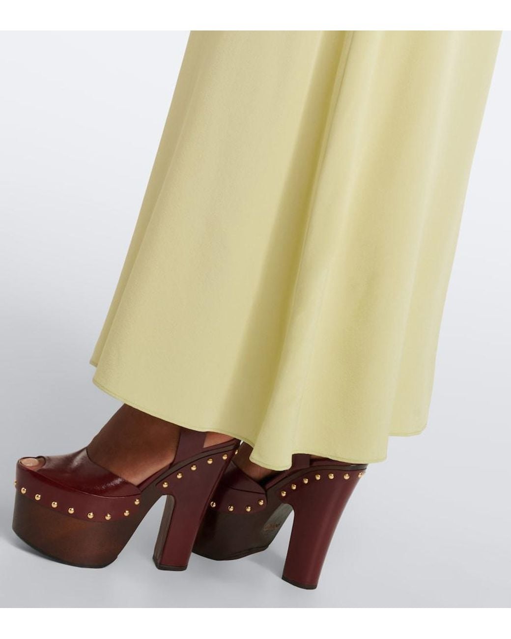 Chloé White Lace-Trimmed Silk Crepe De Chine Maxi Dress