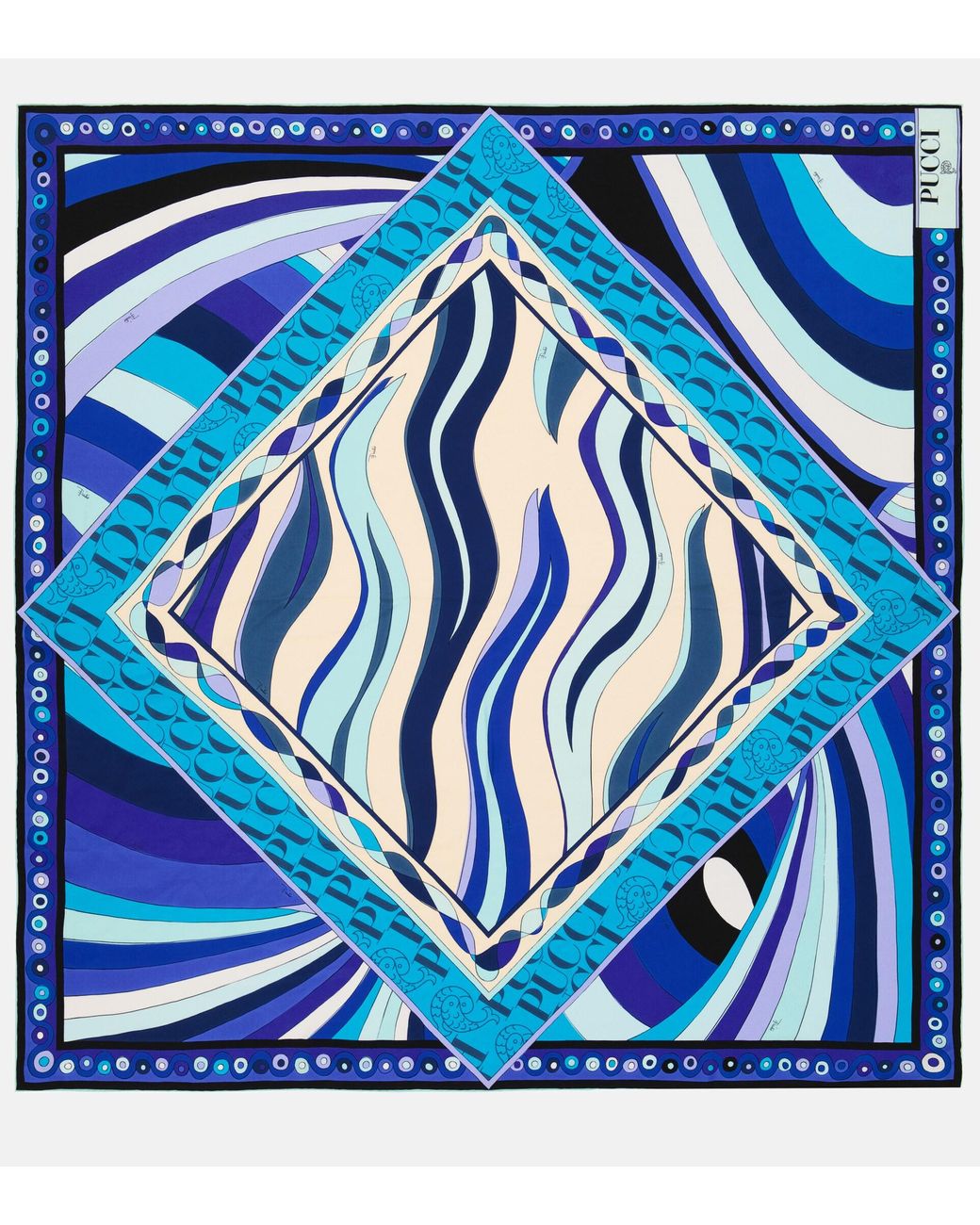 EMILIO PUCCI Printed silk scarf · VERGLE