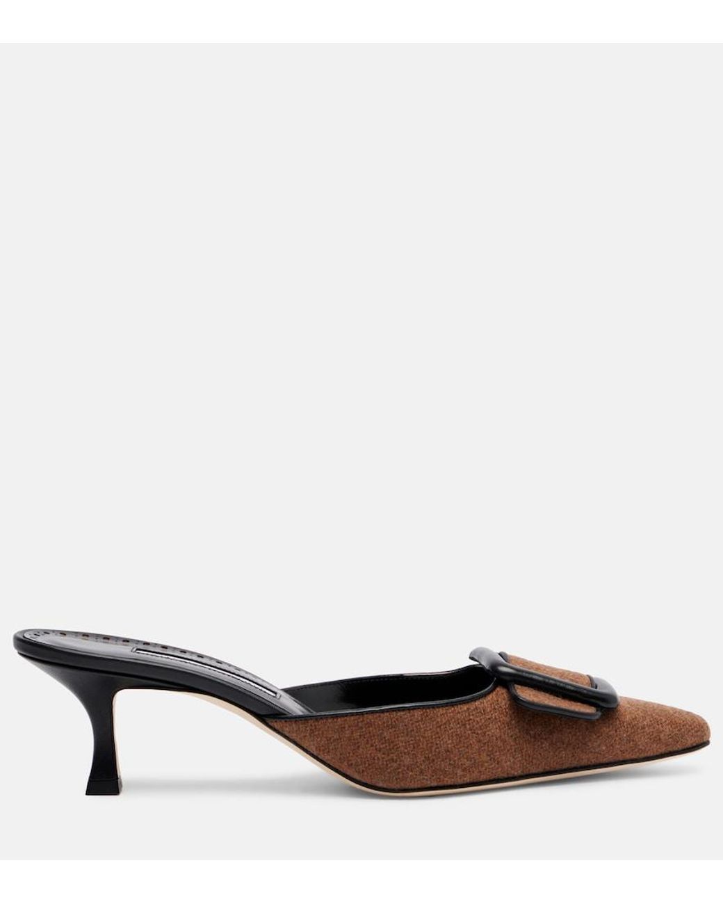 Manolo Blahnik Brown Maysale 50 Mules