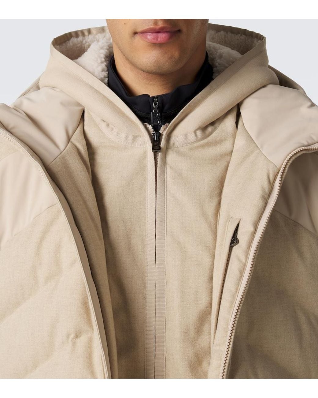 Bogner Natural Flann Flannel Down Ski Jacket for men