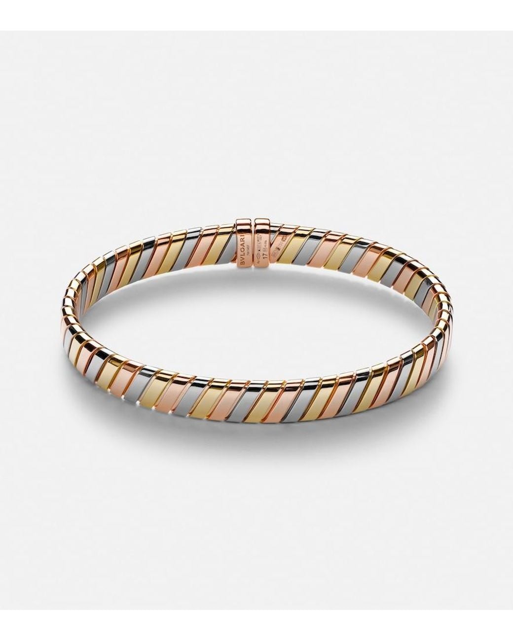 BVLGARI Metallic Tubogas 18Kt, Rose, And Bracelet