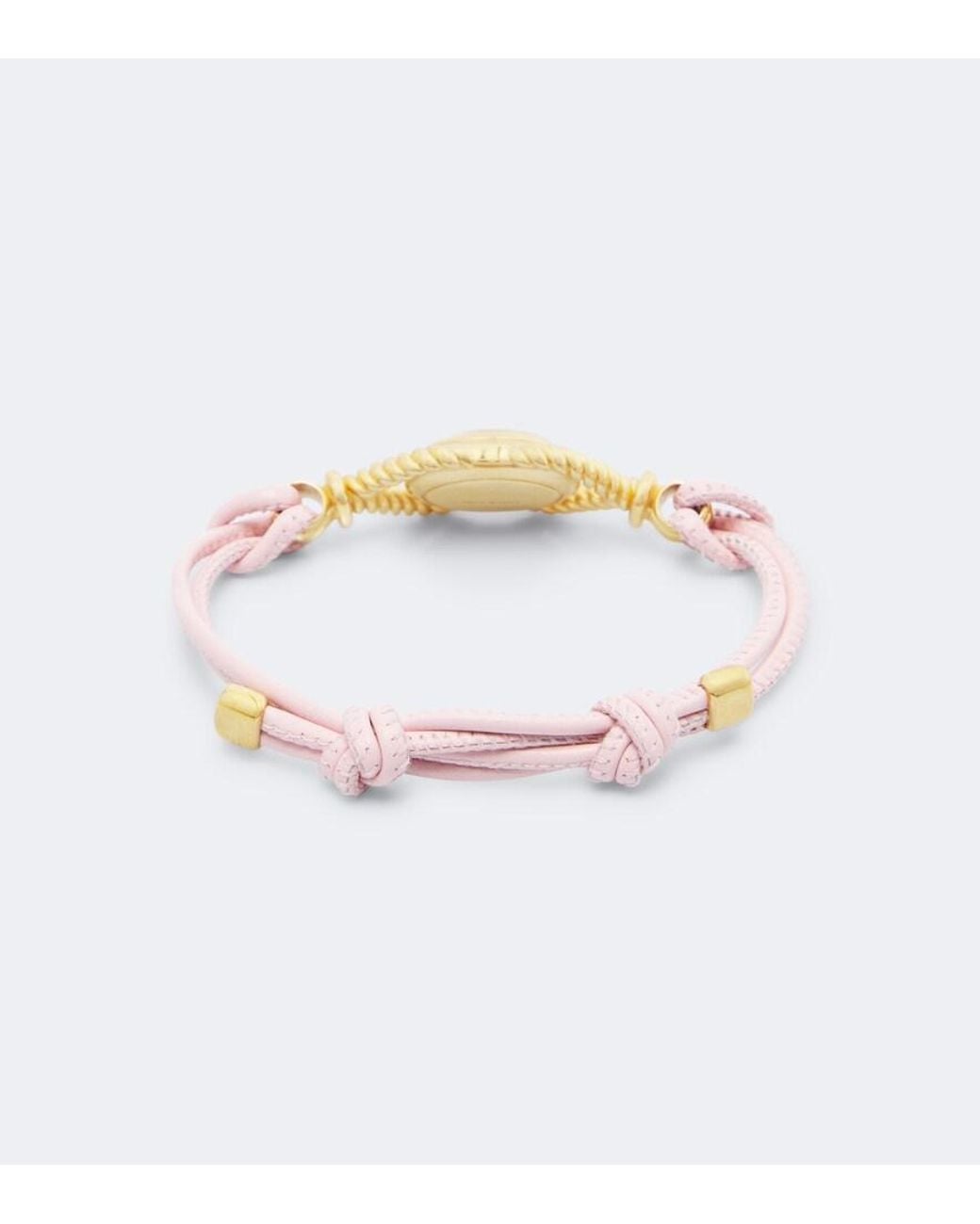 Chloé White Leather-Trimmed Bracelet
