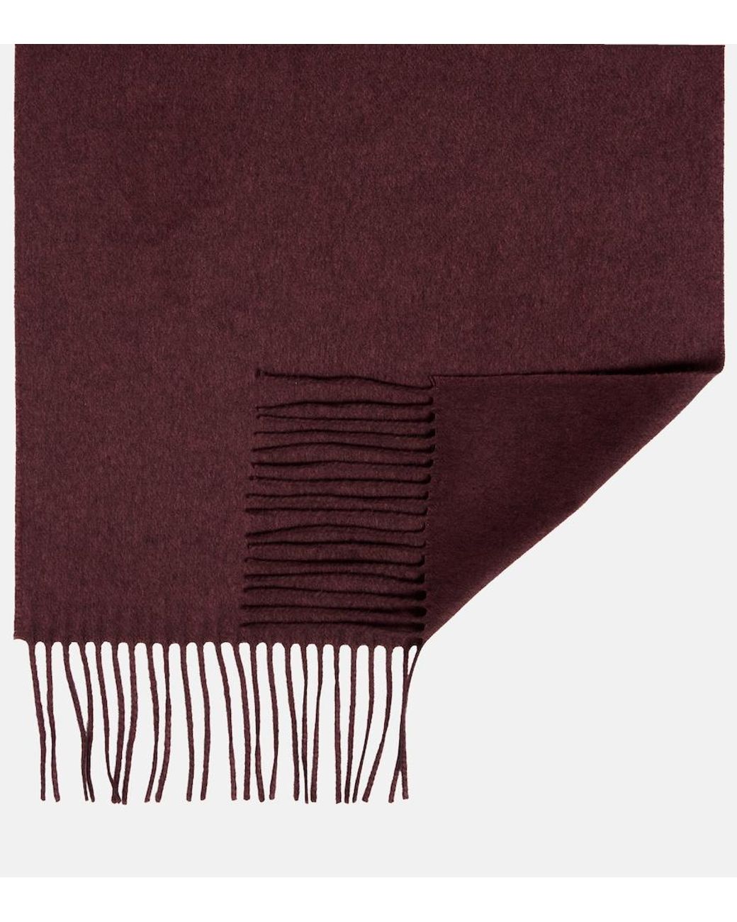 Prada Purple Fringed Silk And Cashmere Scarf