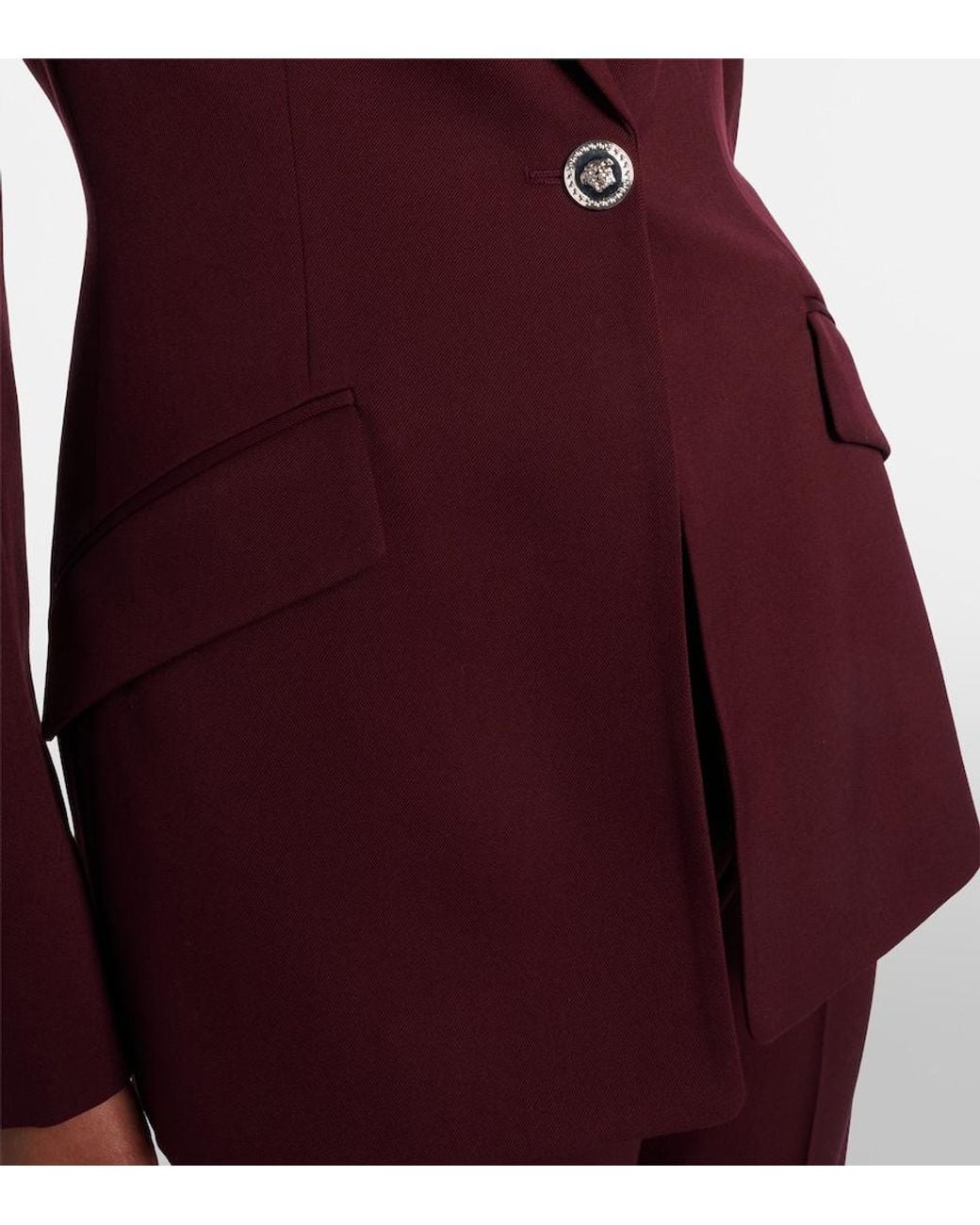 Versace Purple Wool Blazer