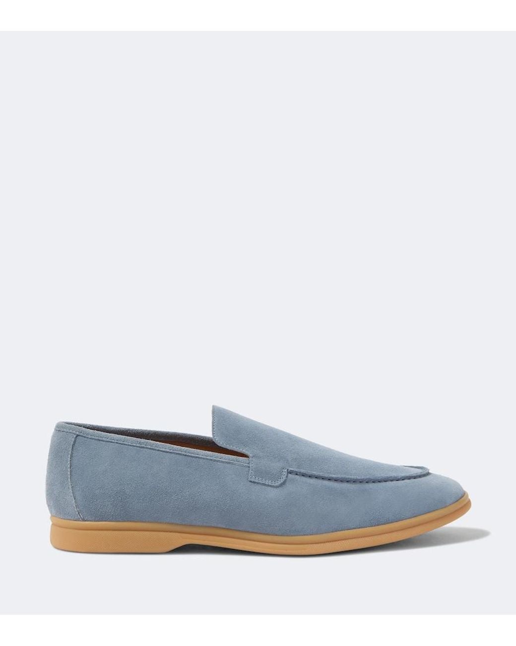 Eleventy Blue Suede Loafers for men