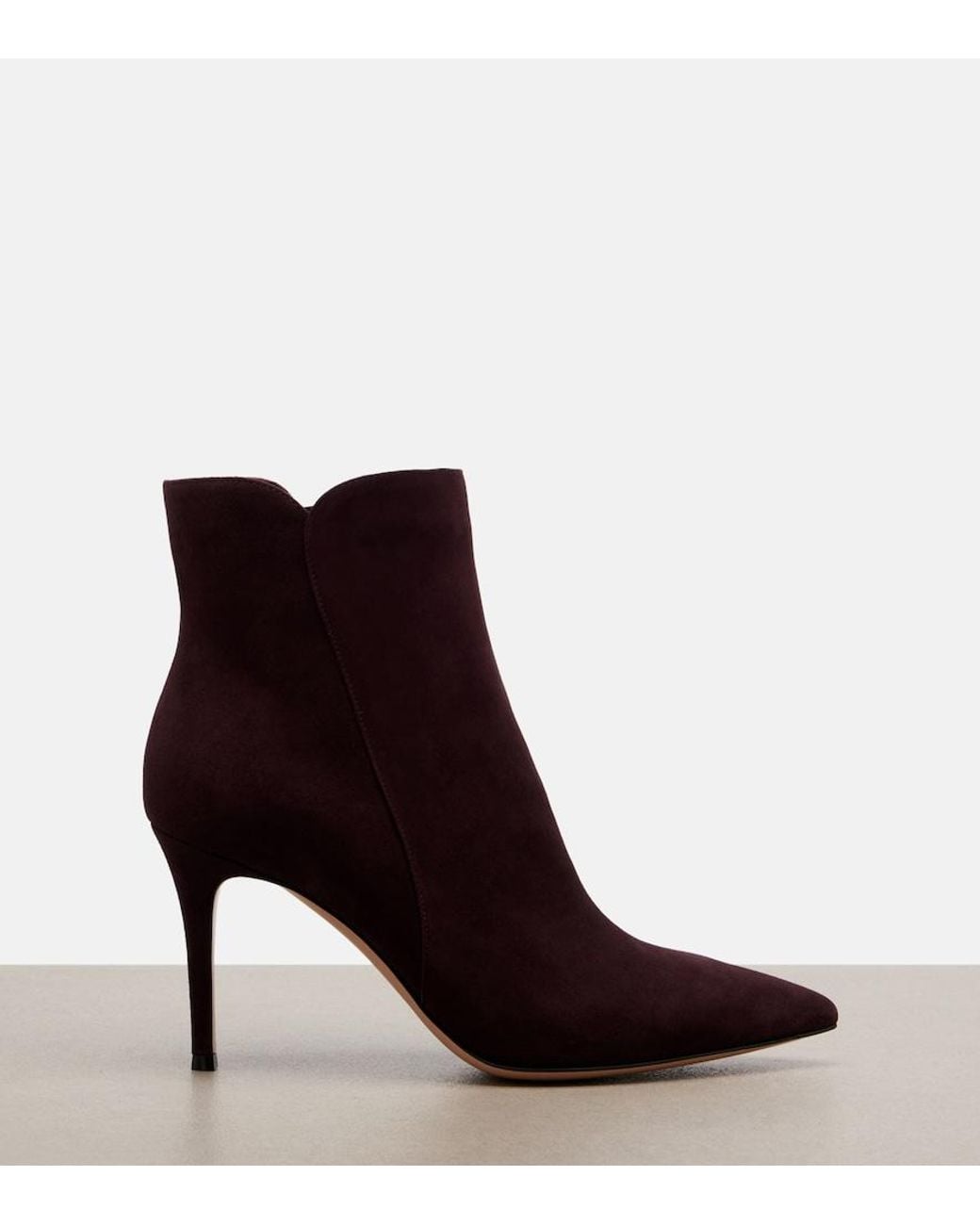 Gianvito Rossi Purple Levy Suede Ankle Boots