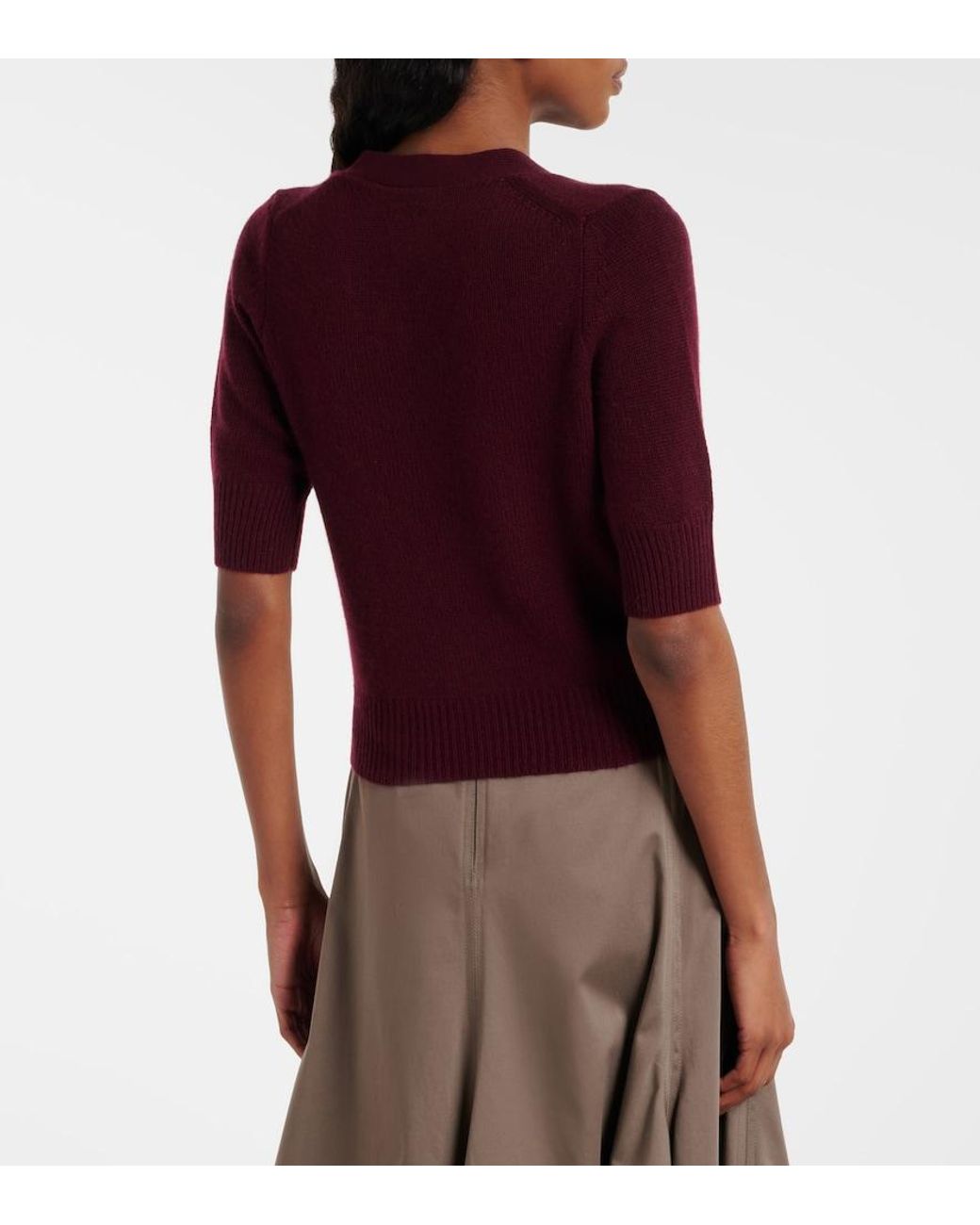 Jardin Des Orangers Red Cashmere Cardigan