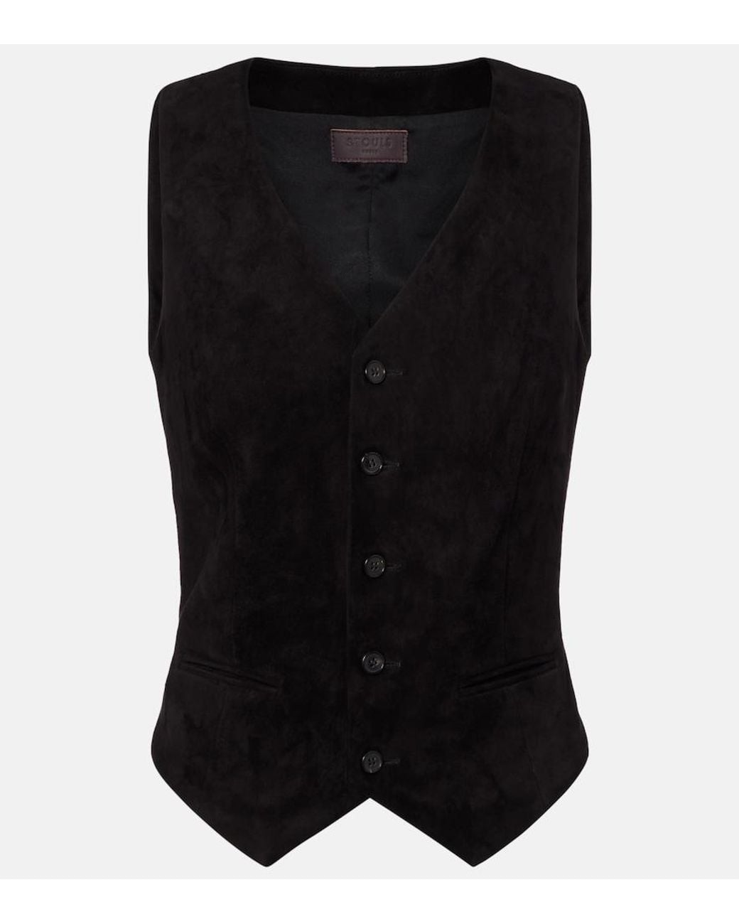Stouls Black Capone Suede Vest