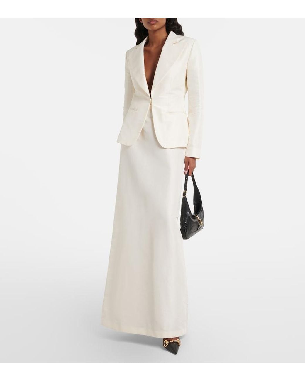 Gucci Natural Silk Faille Blazer