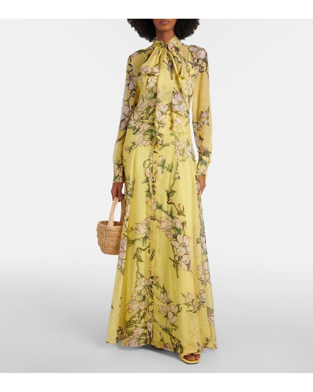 LEO LIN Yellow Lilith Maxi Dress