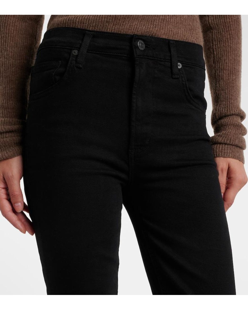 Citizens of Humanity Black Isola Mid-Rise Bootcut Jeans