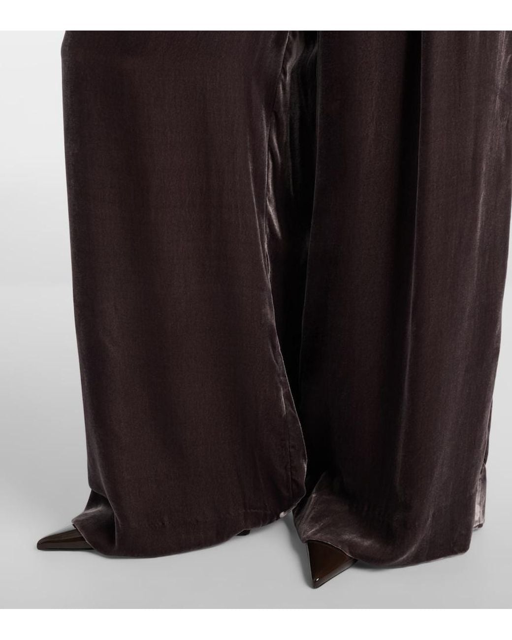 Blazé Milano Metallic Weite Hose Husi Aus Samt