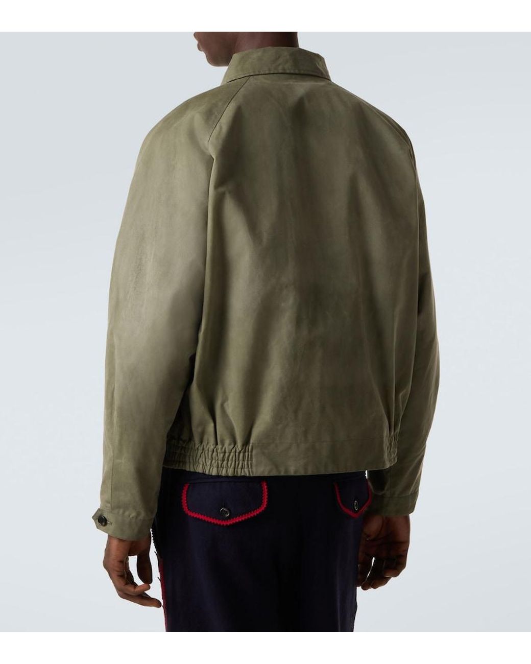 Bode Green Cotton Blouson Jacket for men