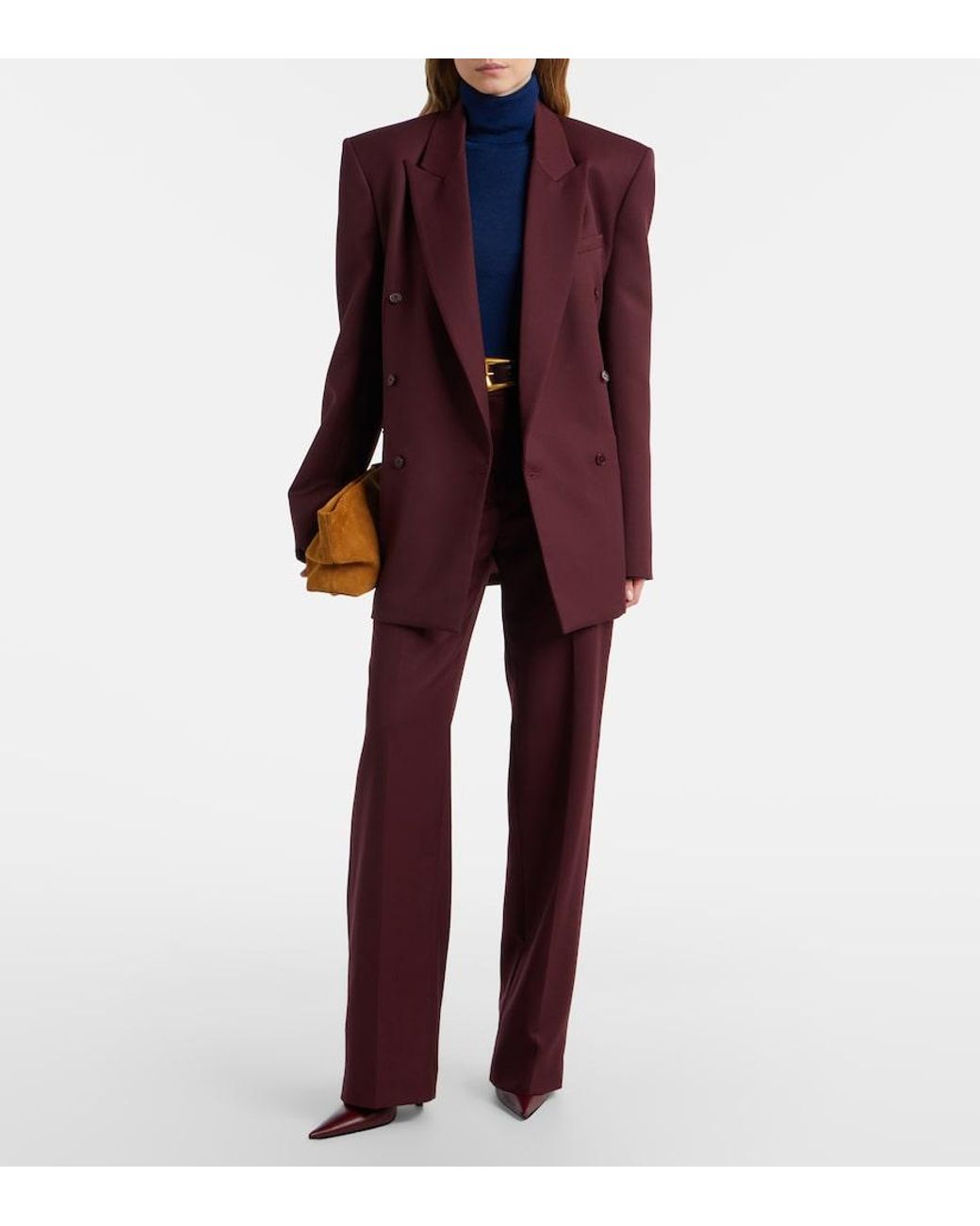 Frankie Shop Red Monterey Double-Breasted Blazer