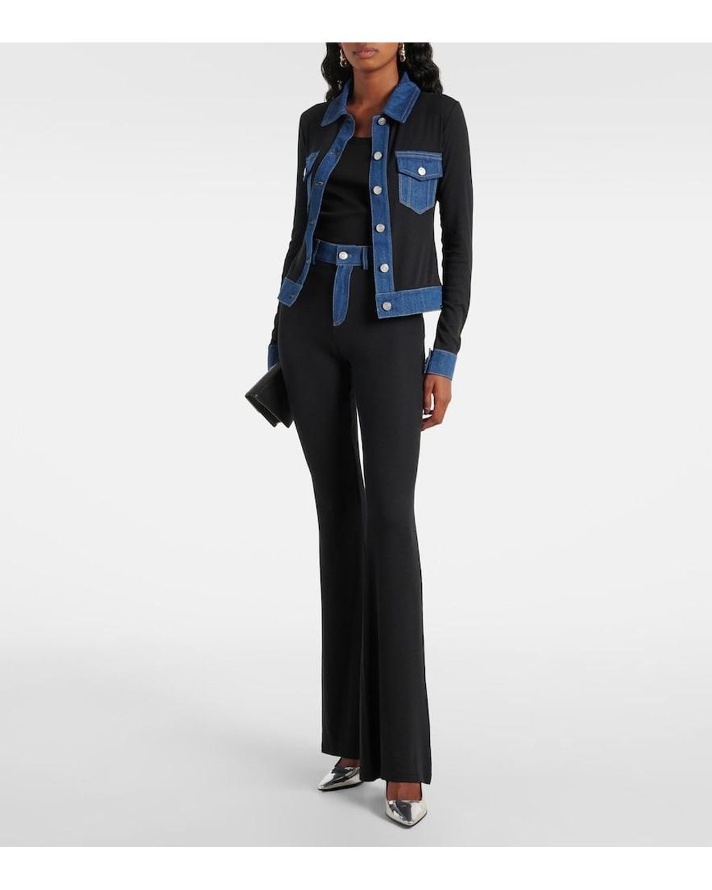 Coperni Blue Denim-Trimmed Top