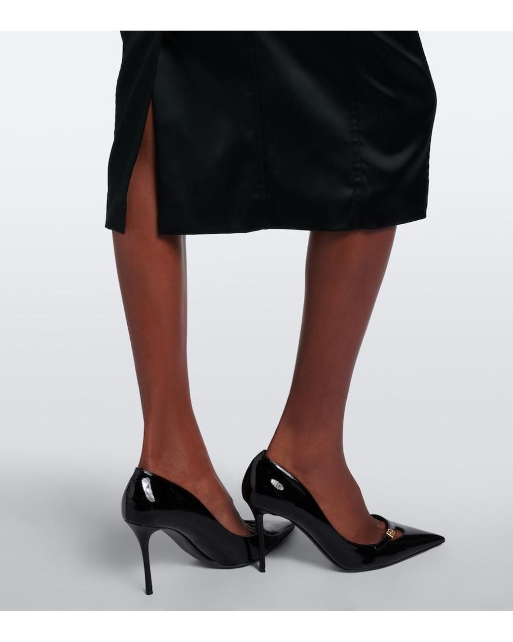 Dolce & Gabbana Black Satin Corset Dress