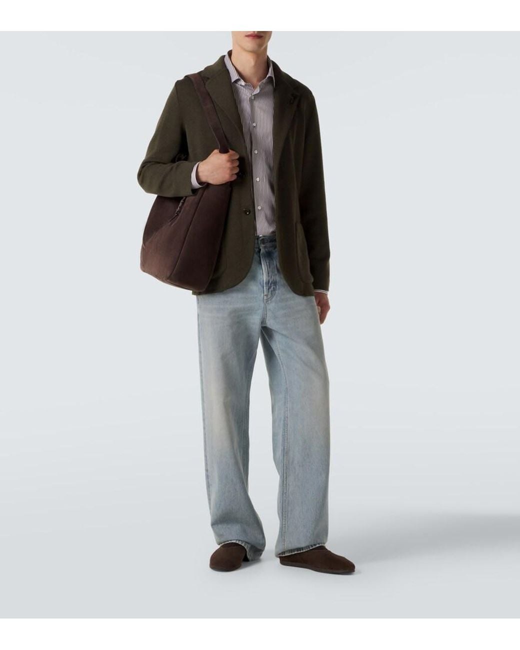 Lardini Green Virgin Wool Blazer for men