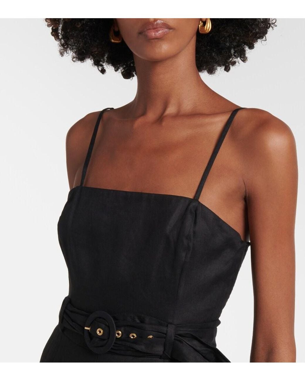 Zimmermann Black Linen Jumpsuit