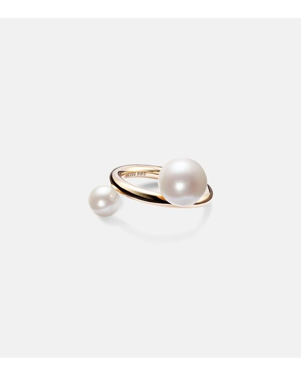 Sophie Bille Brahe White La Grace 14Kt Ring With Pearls