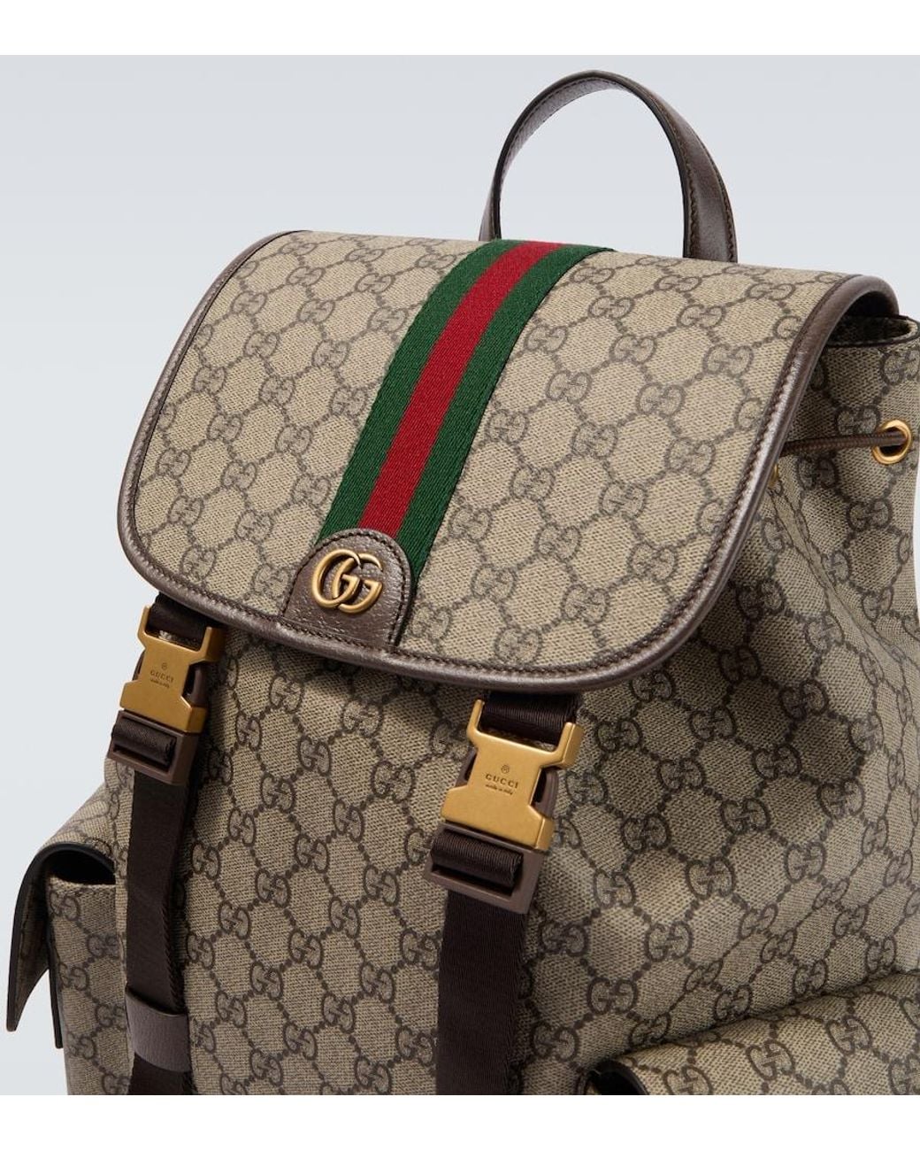 Gucci Brown Ophidia Gg Canvas Large Backpack for men