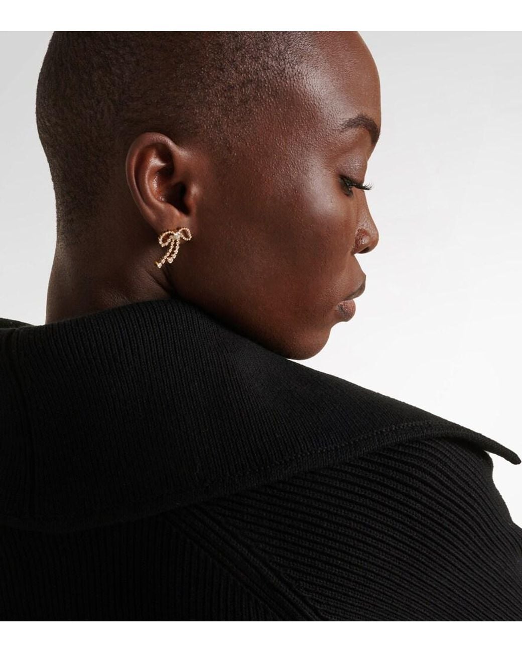 Sophie Bille Brahe Metallic 18K Rosette Diamond Earring