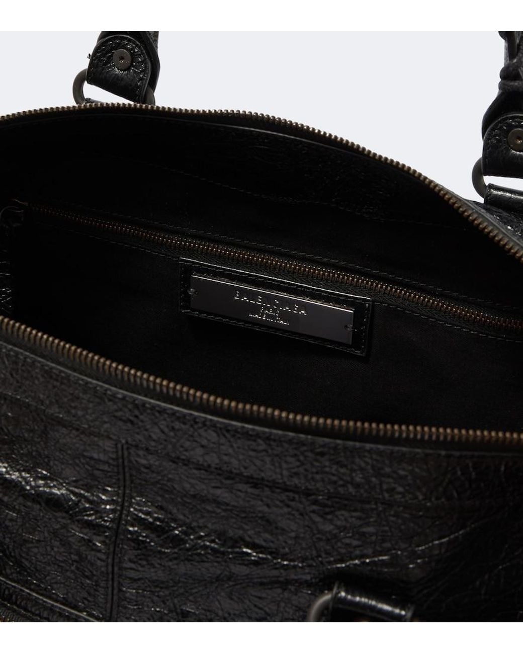 Balenciaga Black Le City Leather Tote Bag for men