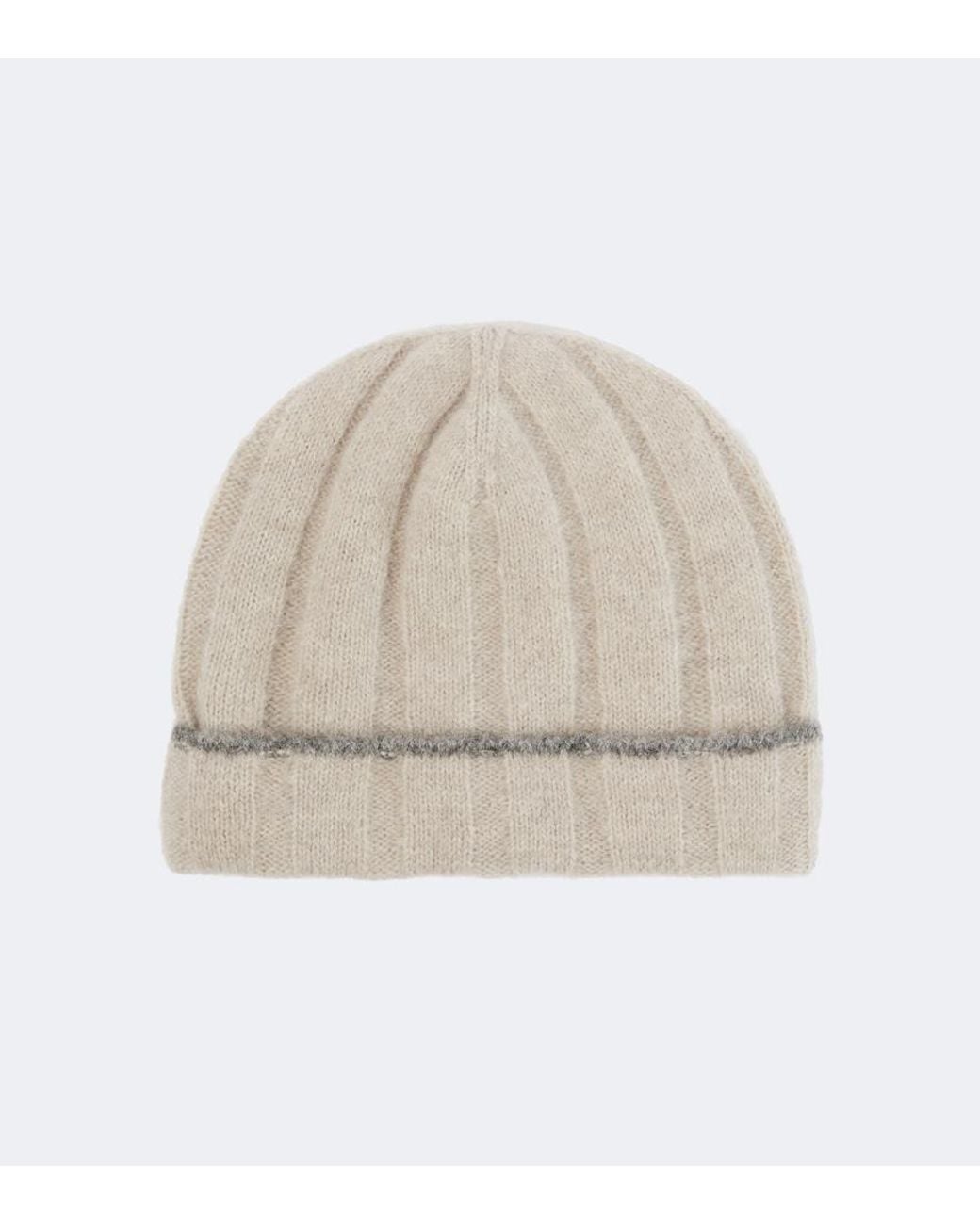 Brunello Cucinelli Natural Alpaca, Cashmere, And Wool-Blend Beanie for men